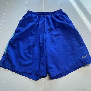Nike Blue Athletic Shorts Lightweight Elastic Waist